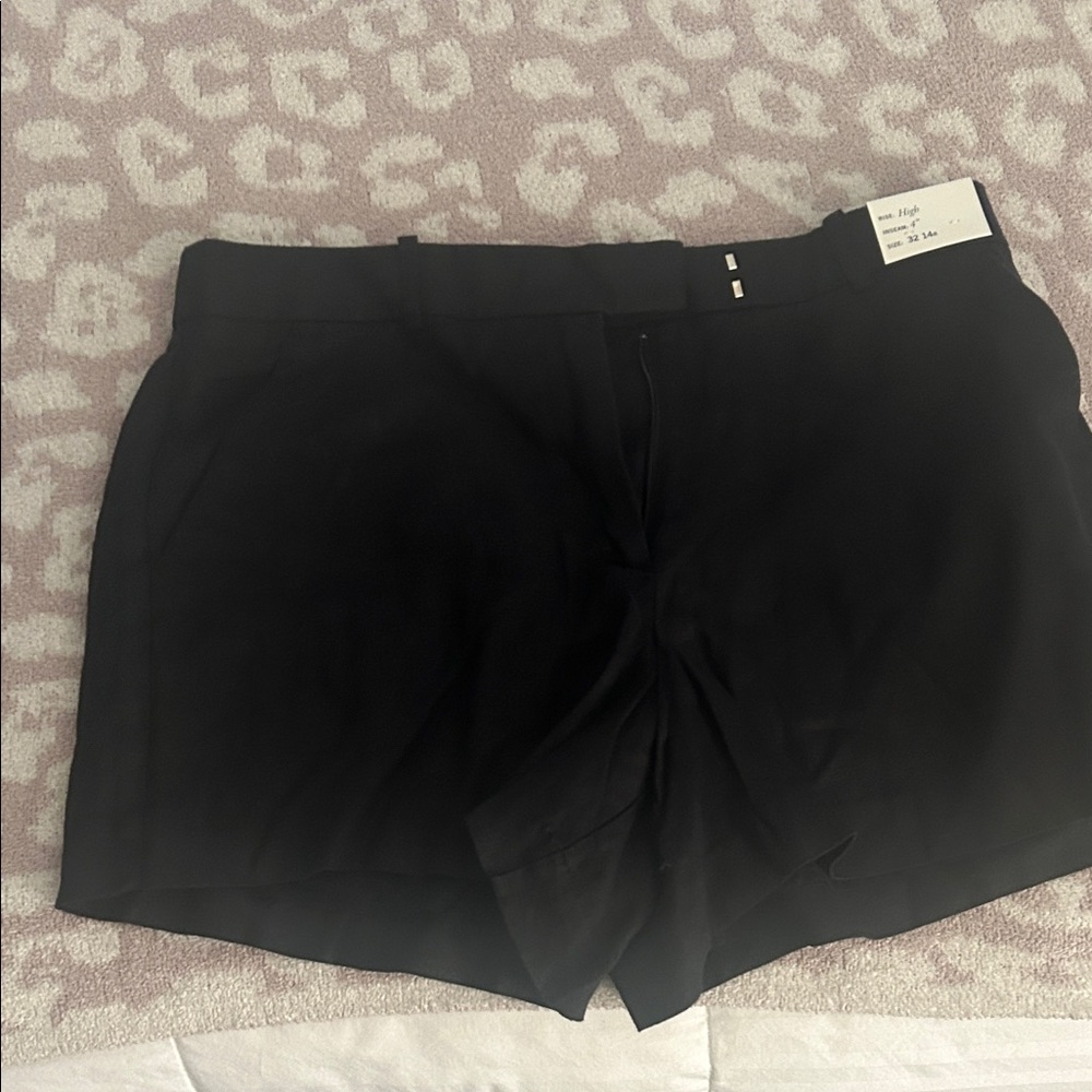 Women's Black linen Dress Shorts